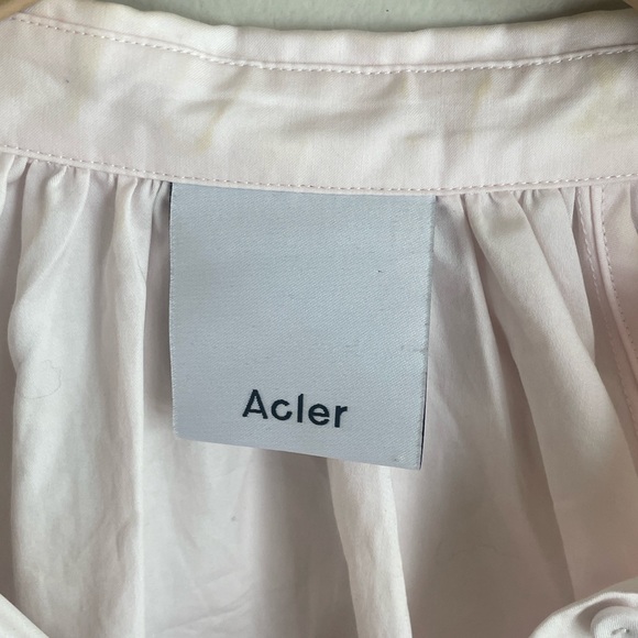 ACLER Marquis Cotton Collar Crop Top Shell Pink - Picture 8 of 15